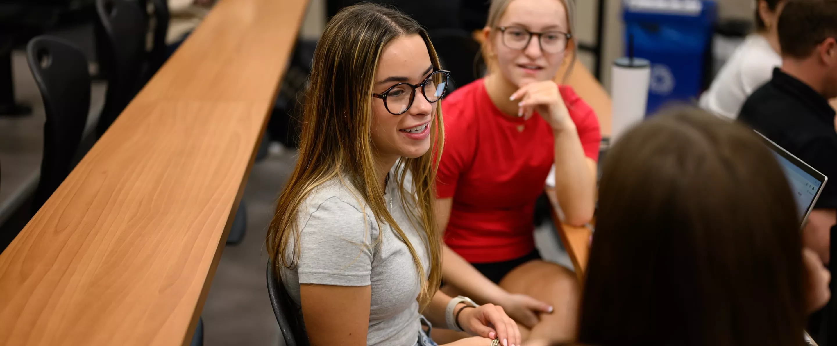 Introduction to Communication class held in Strickler Hall.