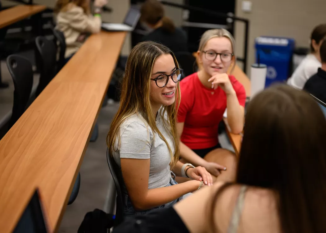 Introduction to Communication class held in Strickler Hall.